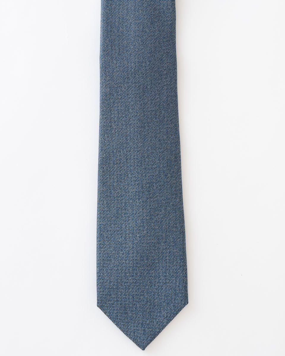 KYOTO SILK MELANGE SOLID TIE sax – MANABOUTTOWN(マンアバウトタウン)