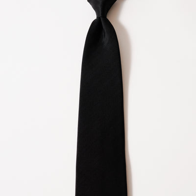 KYOTO SILK HERRINGBONE SOLID TIE