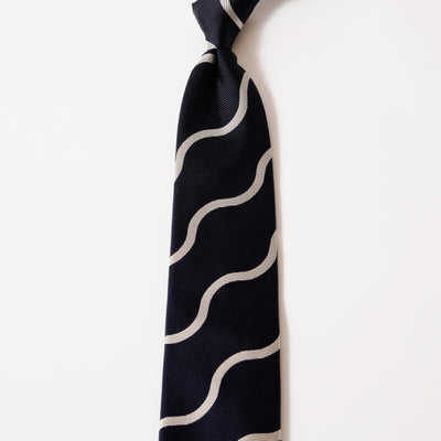 KYOTO SILK WAVE STRIPE TIE
