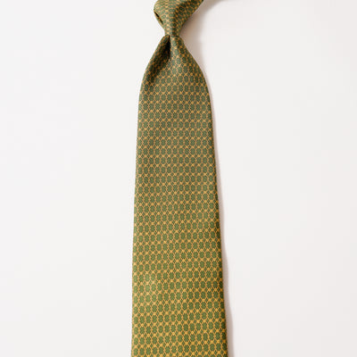 ITALY SILK PRINT CHAIN MOTIF TIE