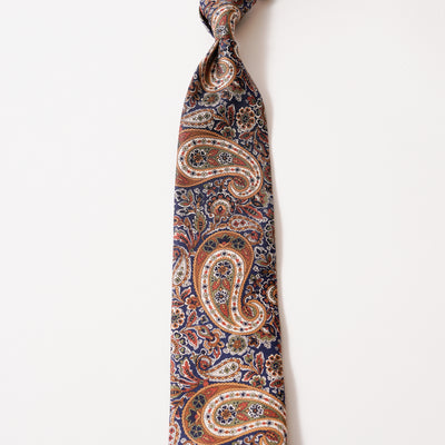 ITALY SILK PRINT PAISLEY TIE K