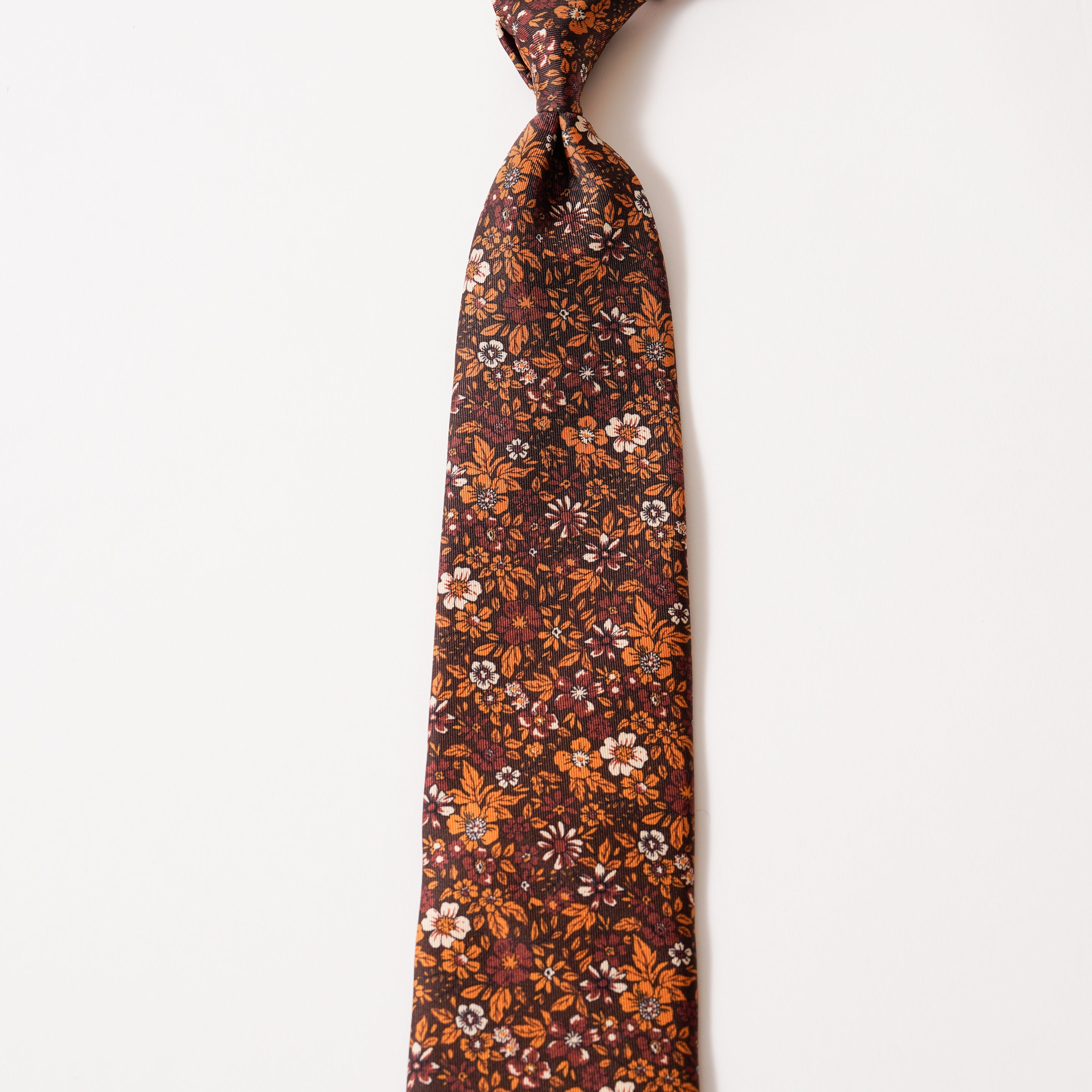 ITALY SILK PRINT FLOWER MOTIF TIE C