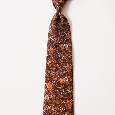 ITALY SILK PRINT FLOWER MOTIF TIE C