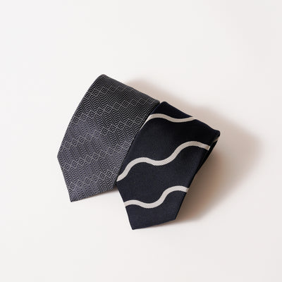 KYOTO SILK WAVE STRIPE TIE