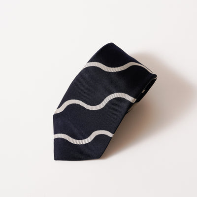 KYOTO SILK WAVE STRIPE TIE
