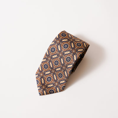 ITALY SILK PRINT PATTERN TIE E