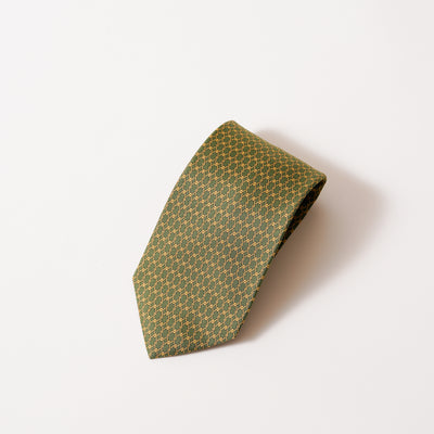 ITALY SILK PRINT CHAIN MOTIF TIE