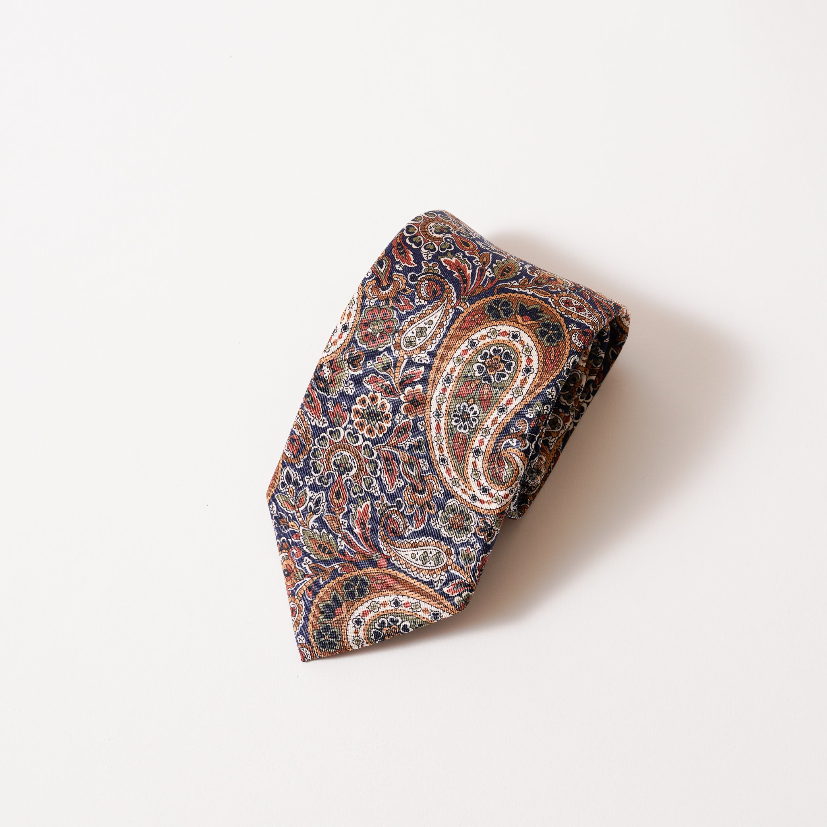 ITALY SILK PRINT PAISLEY TIE K