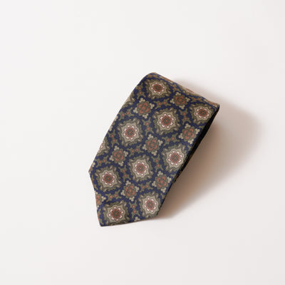 ITALY SILK PRINT PATTERN TIE D