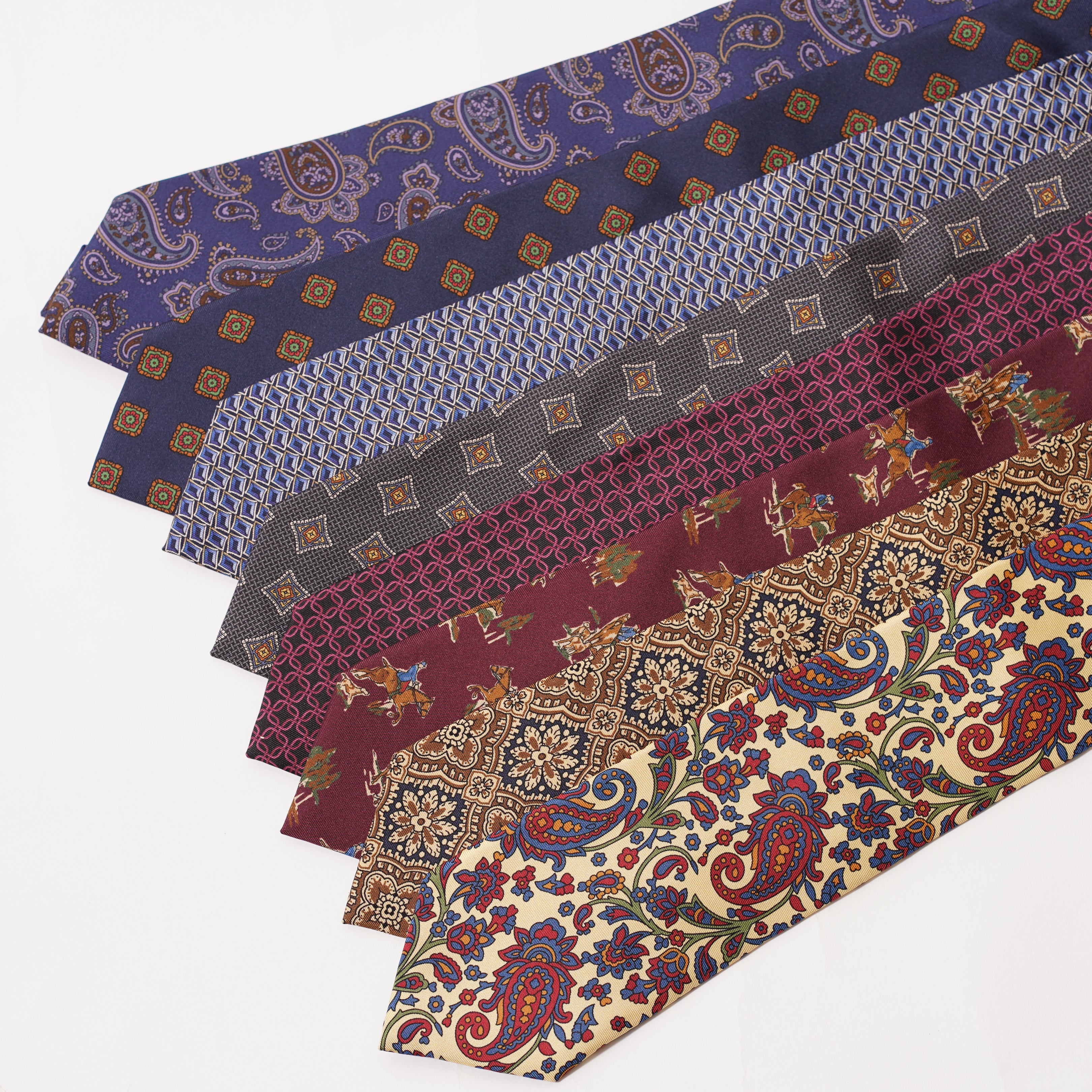 ITALY SILK PRINT PAISLEY TIE H