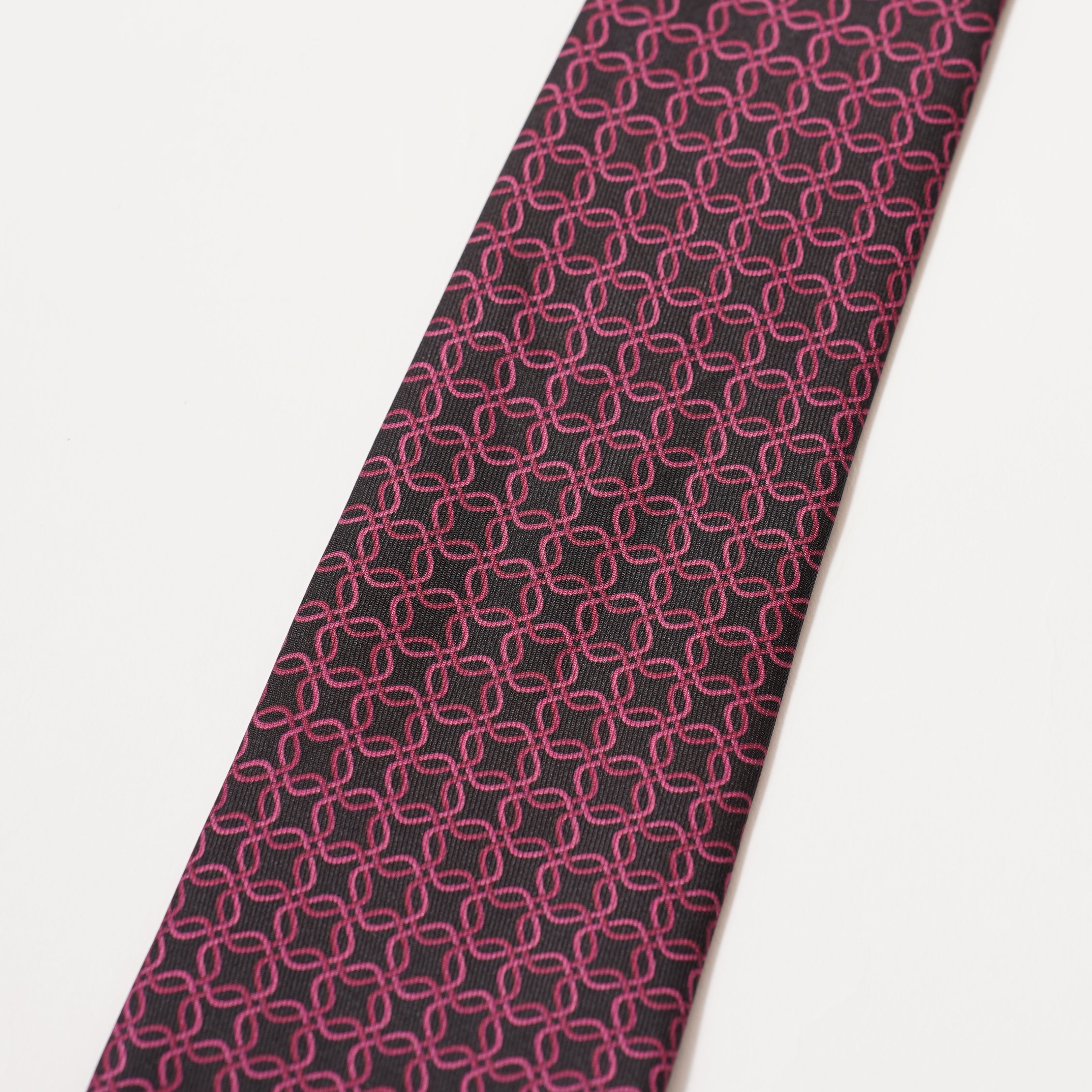 ITALY SILK PRINT GEOMETRIC TIE H