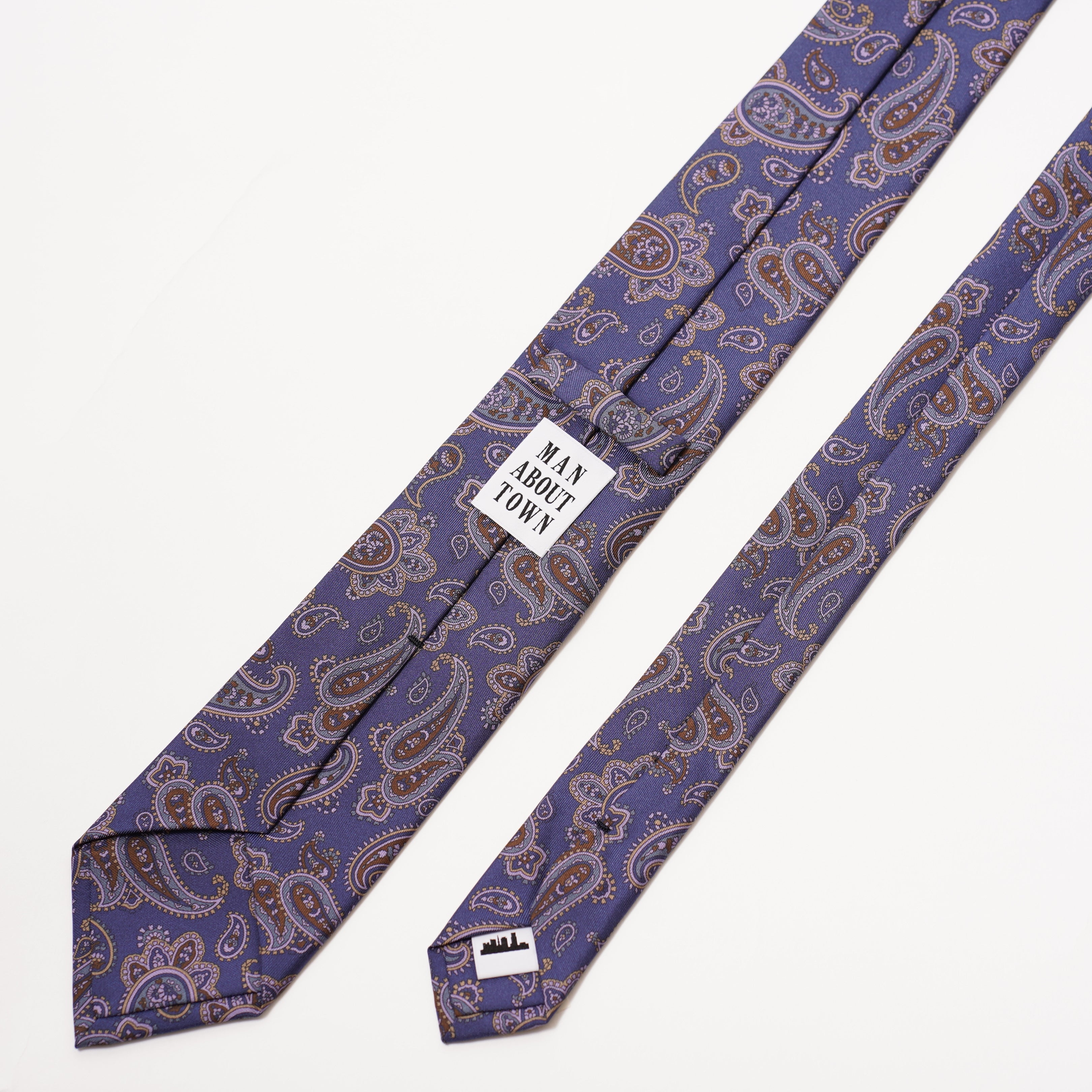 ITALY SILK PRINT PAISLEY TIE H