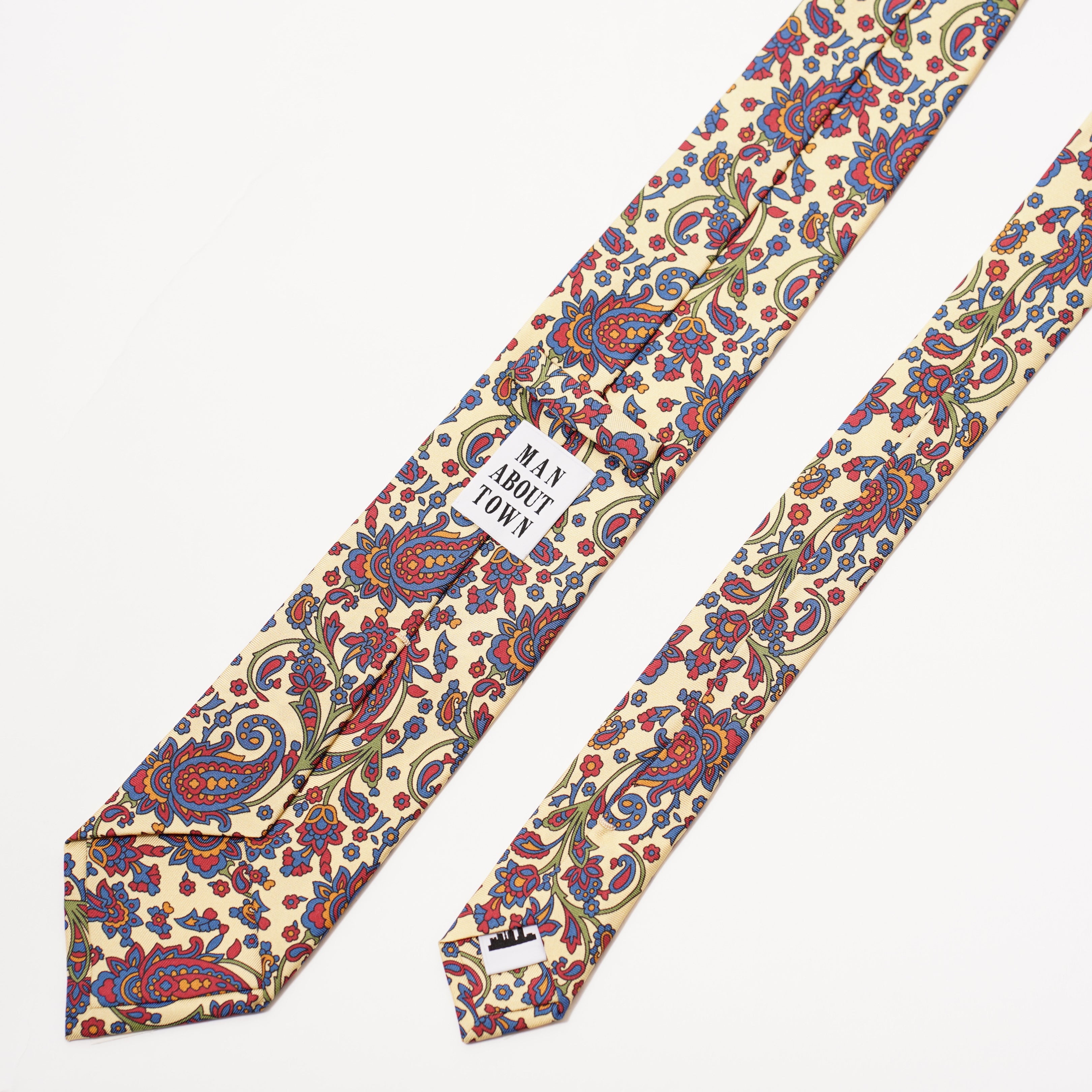 ITALY SILK PRINT PAISLEY TIE I