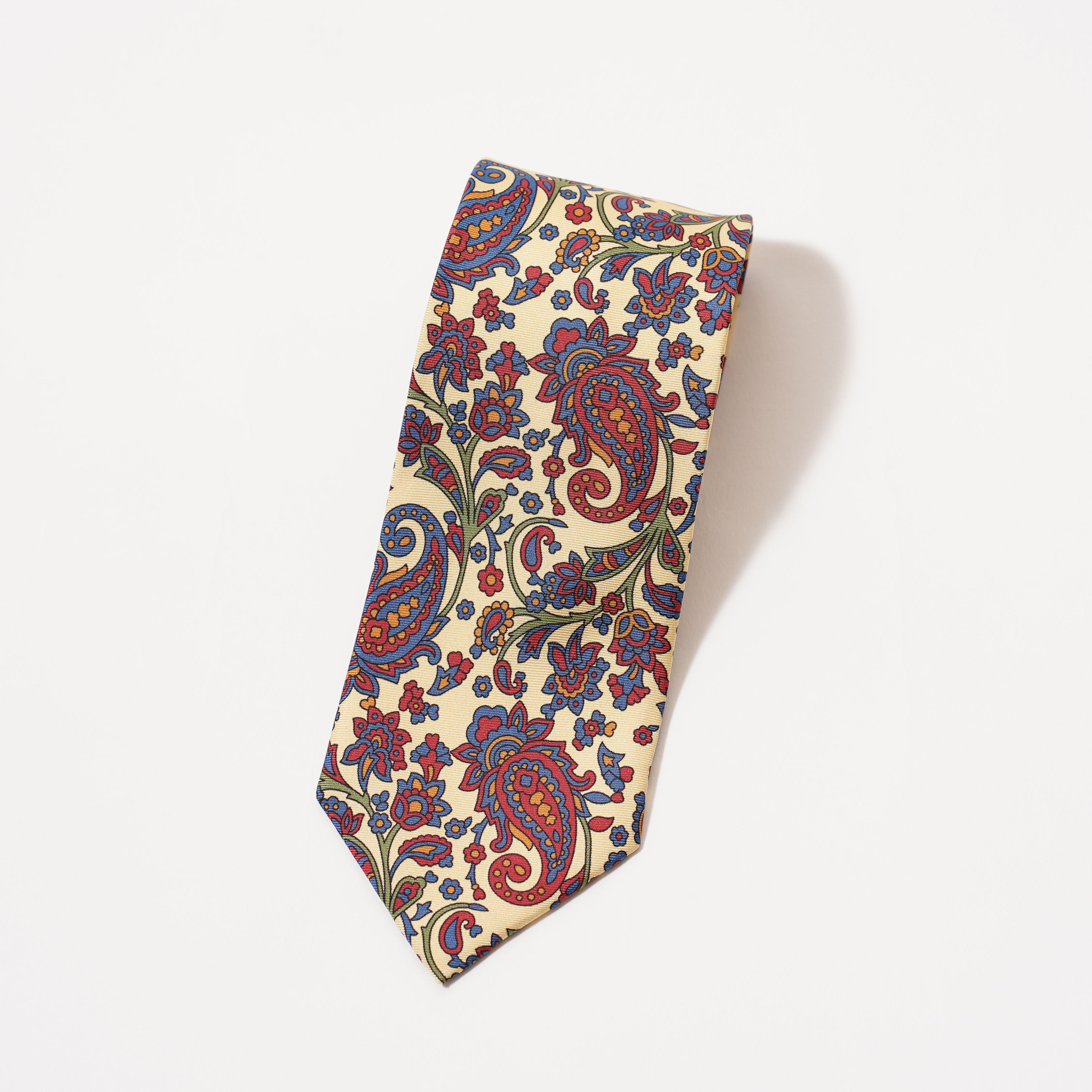 ITALY SILK PRINT PAISLEY TIE I