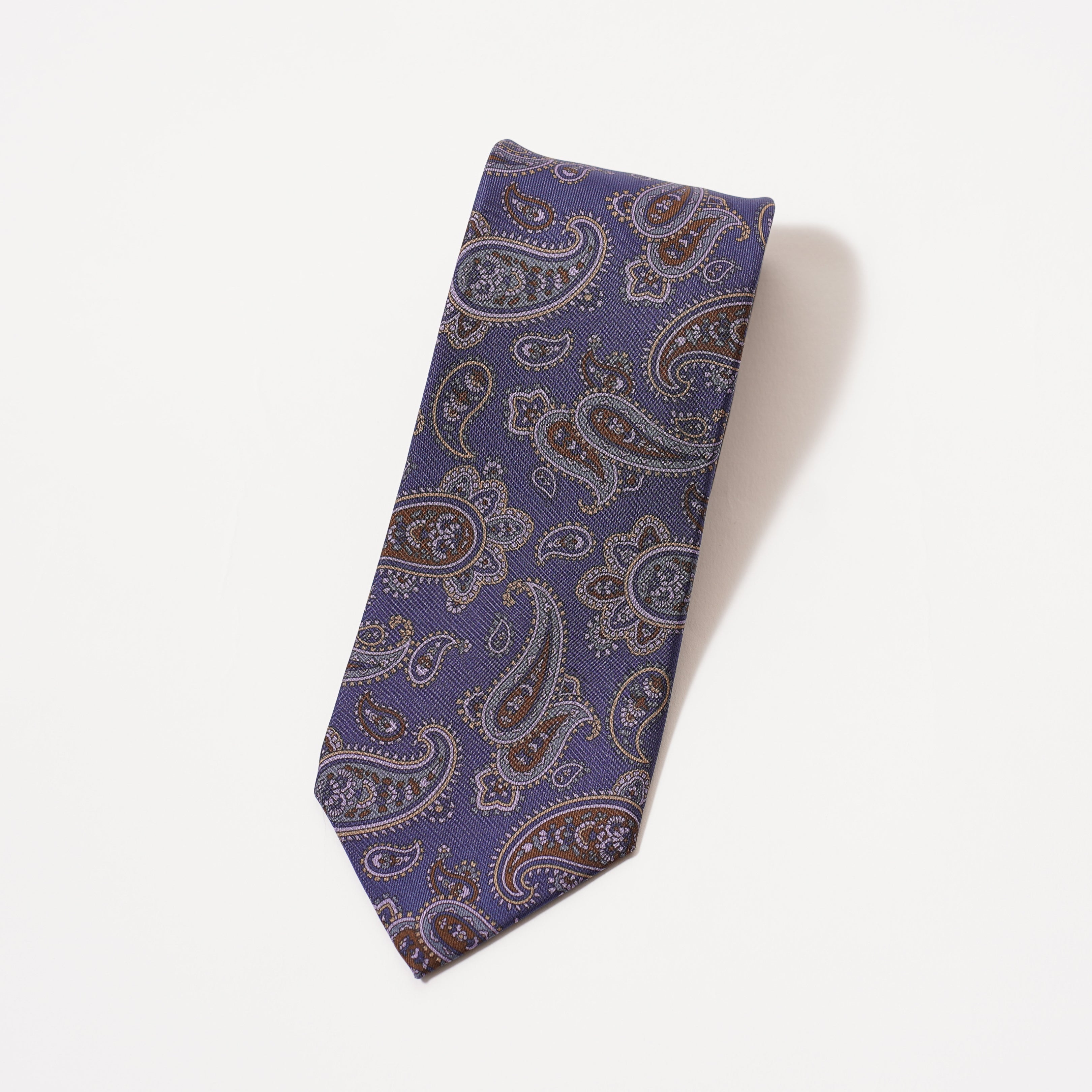 ITALY SILK PRINT PAISLEY TIE H