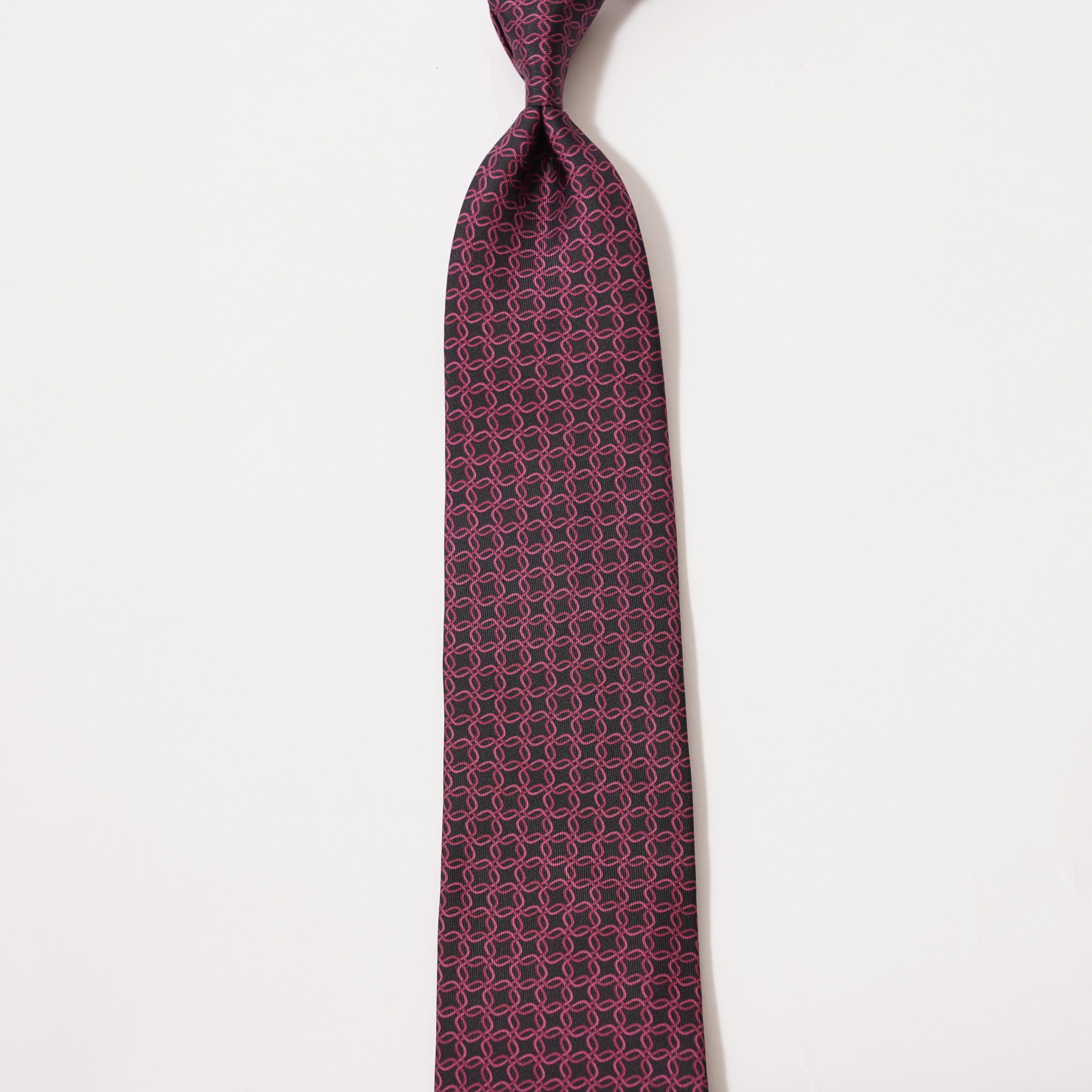 ITALY SILK PRINT GEOMETRIC TIE H