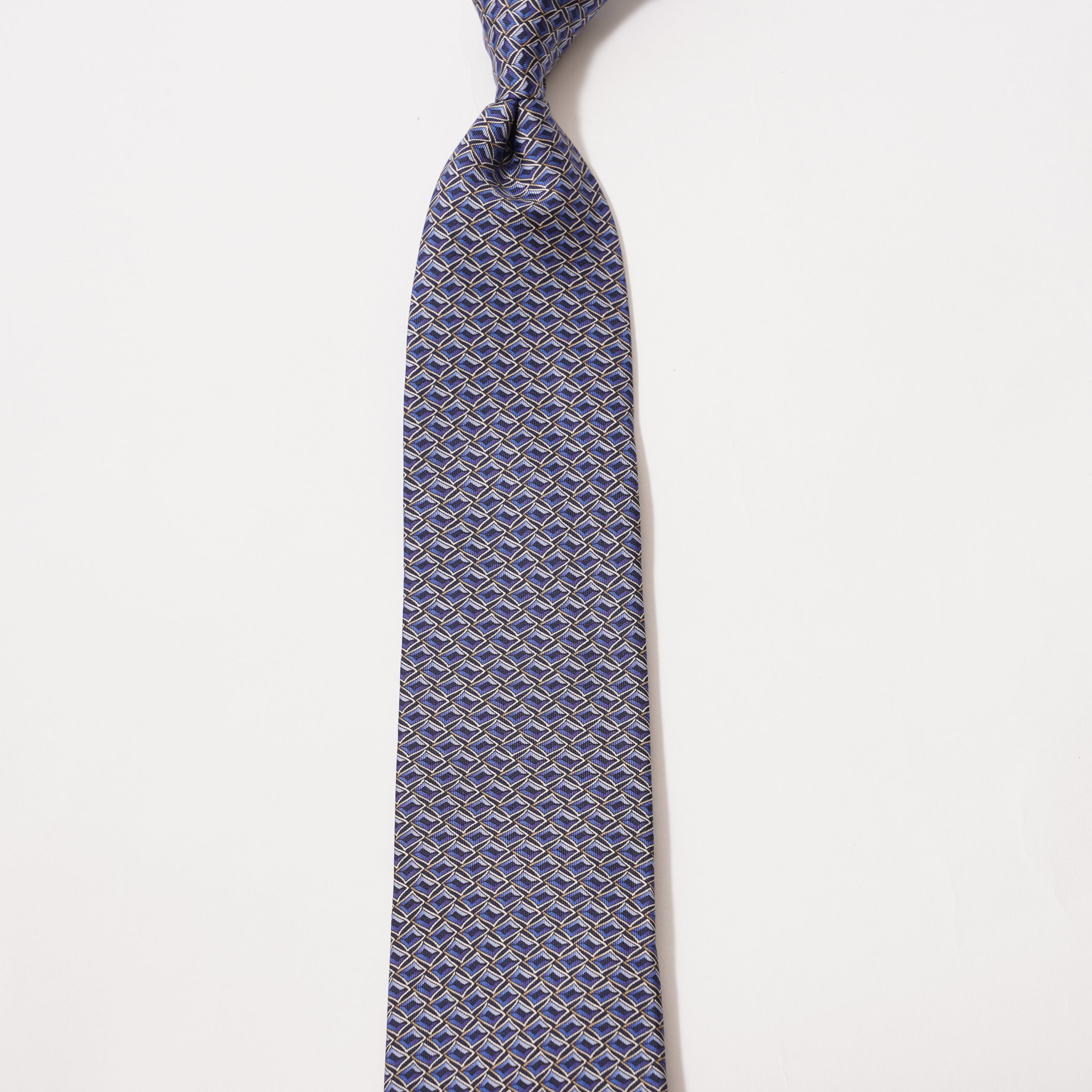 ITALY SILK PRINT GEOMETRIC TIE G