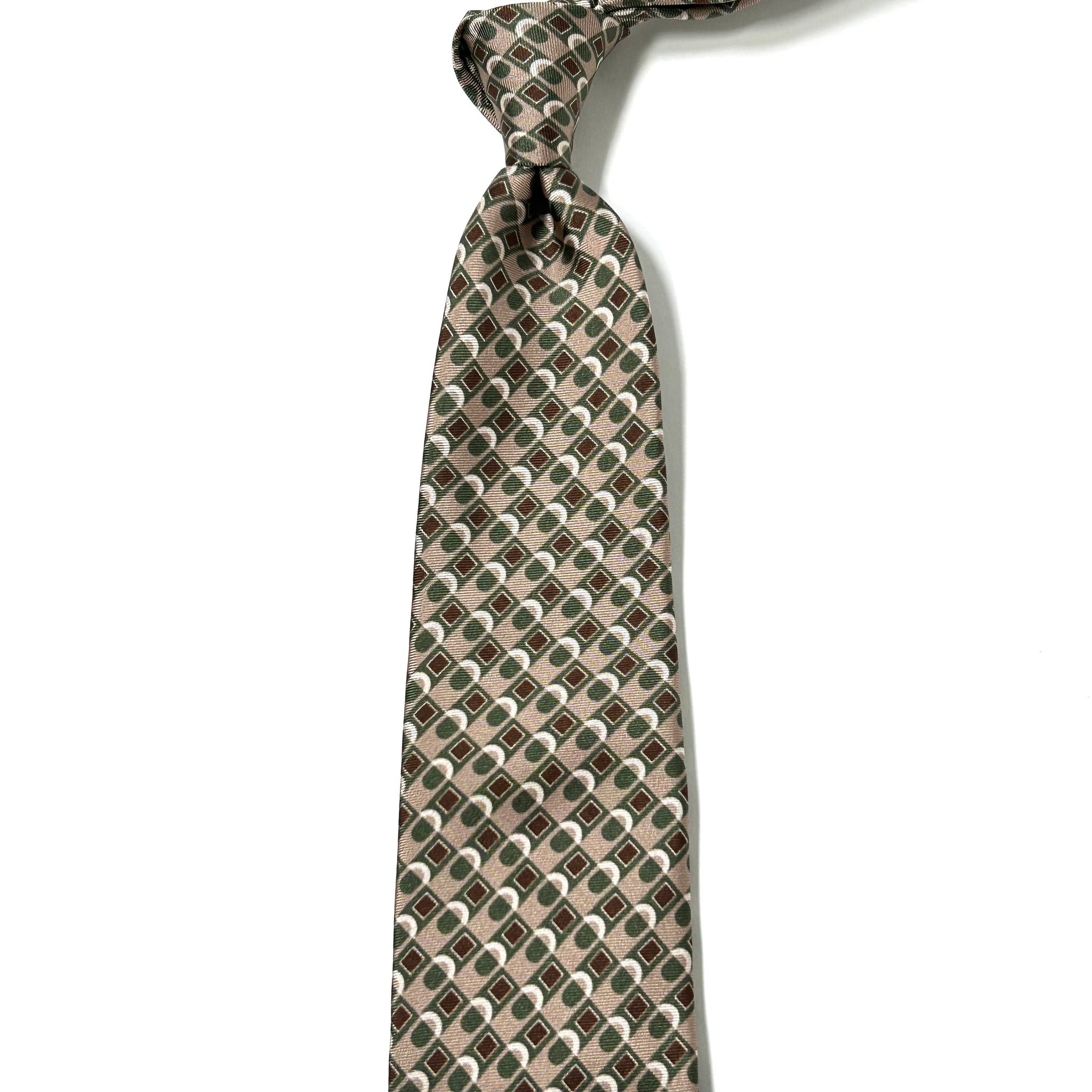 ITALY SILK PRINT GEOMETRIC TIE C