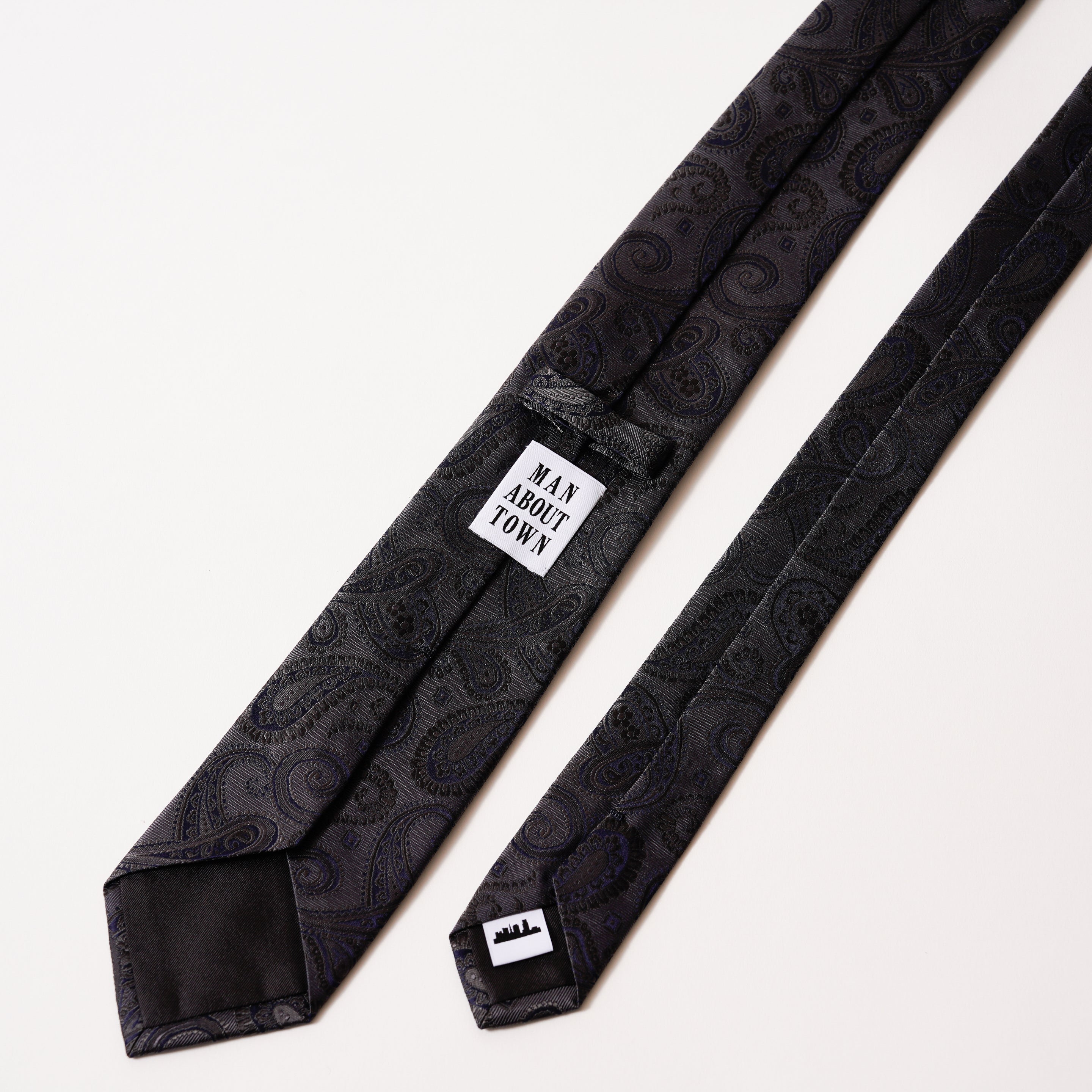 KYOTO SILK SHADOW PAISLEY TIE
