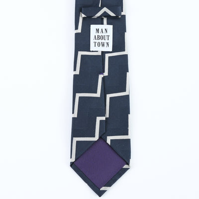 KYOTO SILK CHEVRON STRIPE TIE