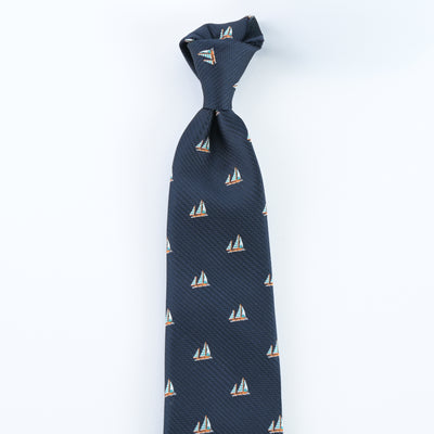KYOTO SILK SAILING MOTIF TIE