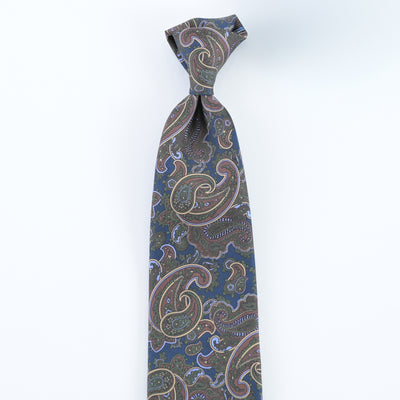ITALY SILK PRINT PAISLEY TIE L