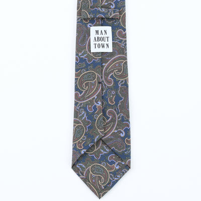 ITALY SILK PRINT PAISLEY TIE L