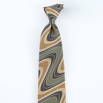 ITALY SILK PRINT ORGANIC WAVE TIE