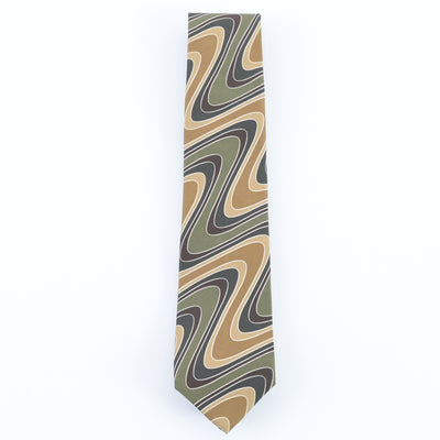 ITALY SILK PRINT ORGANIC WAVE TIE