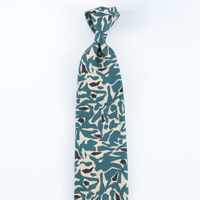 ITALY SILK PRINT ABSTRACT TIE