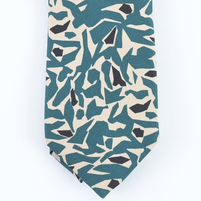 ITALY SILK PRINT ABSTRACT TIE