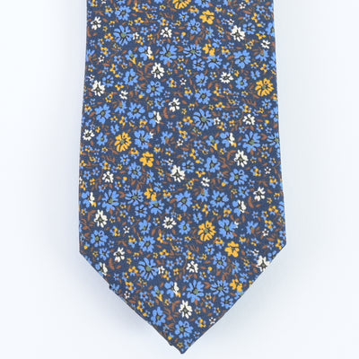 ITALY SILK PRINT FLOWER MOTIF TIE D