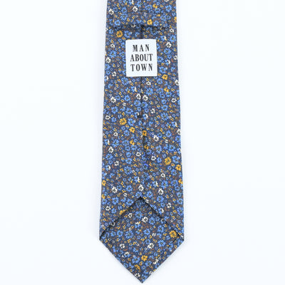 ITALY SILK PRINT FLOWER MOTIF TIE D