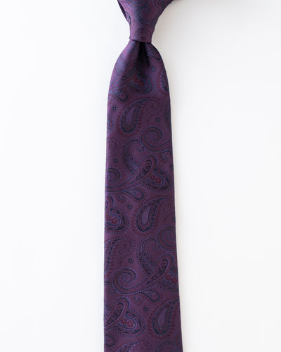 KYOTO SILK SHADOW PAISLEY TIE