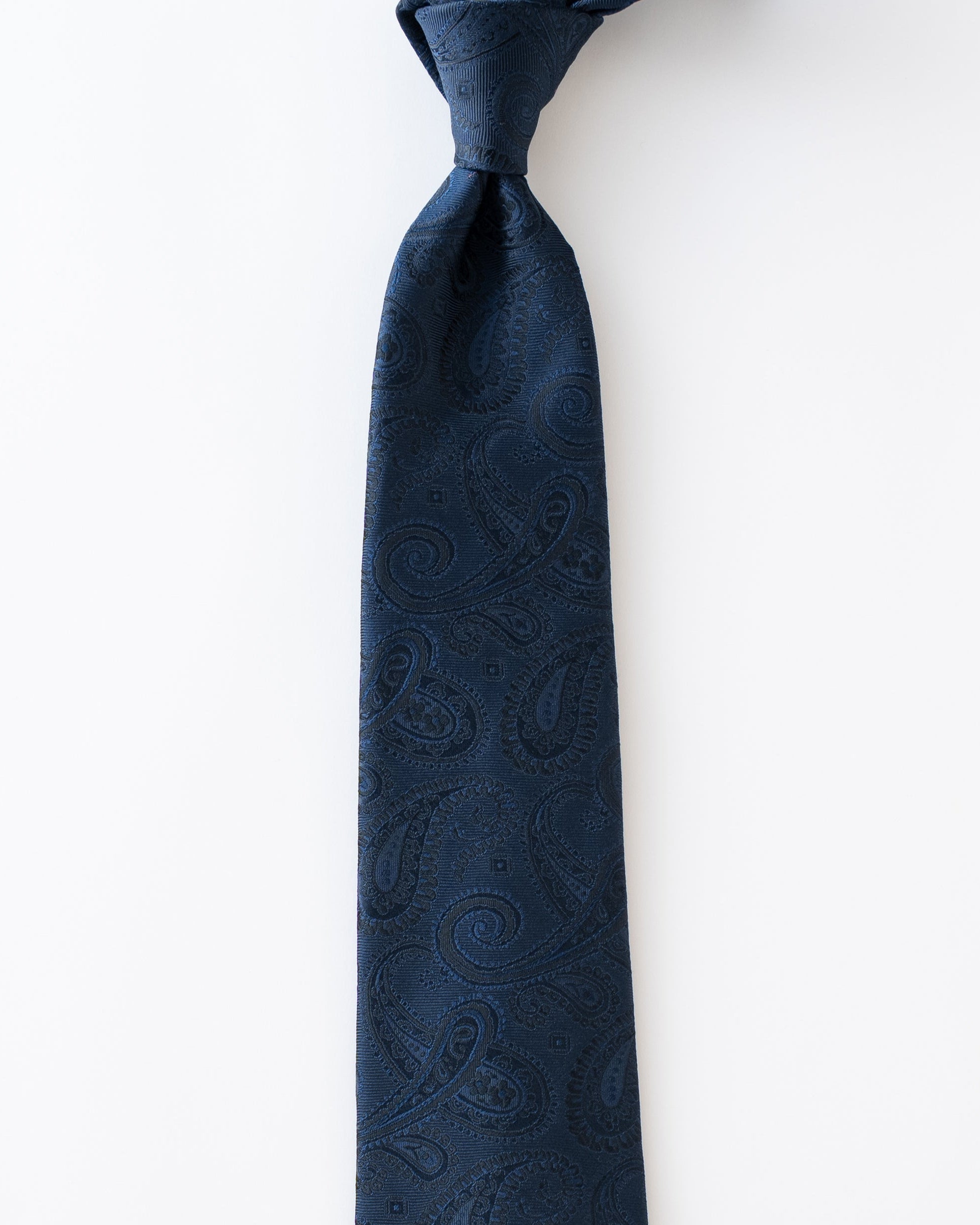 TIGHTBOOTH PAISLEY TIE FW23-ST06 ネクタイ KYOTO SILK SHADOW PAISLEY TIE navy – MANABOUTTOWN(マンアバウトタウン)