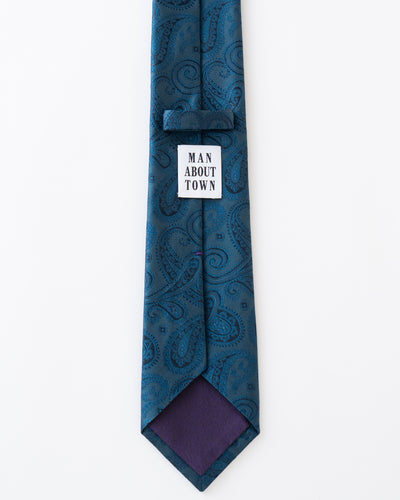 KYOTO SILK SHADOW PAISLEY TIE