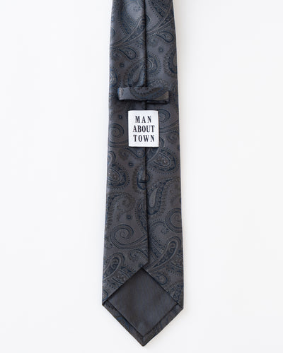 KYOTO SILK SHADOW PAISLEY TIE