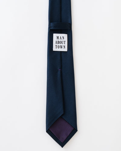 KYOTO SILK REP SLIM SOLID TIE