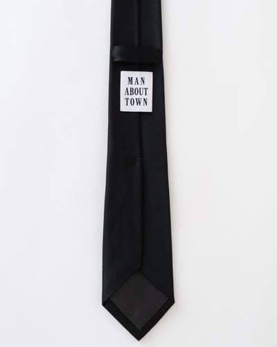 KYOTO SILK REP SLIM SOLID TIE