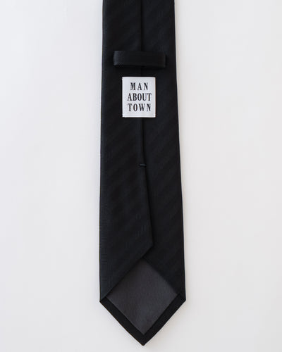 KYOTO SILK HERRINGBONE SOLID TIE