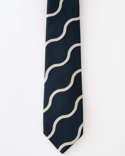 KYOTO SILK WAVE STRIPE TIE