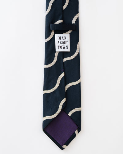 KYOTO SILK WAVE STRIPE TIE