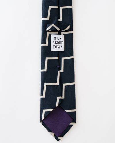 KYOTO SILK CHEVRON STRIPE TIE