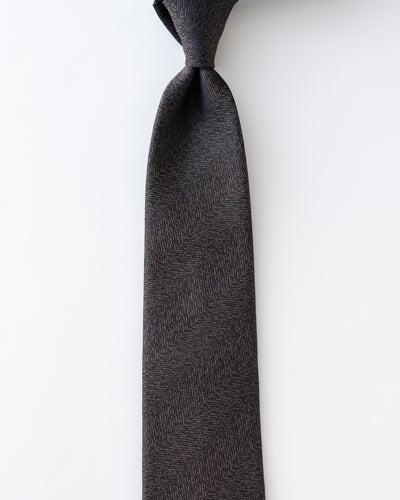 KYOTO SILK HERRINGBONE TIE