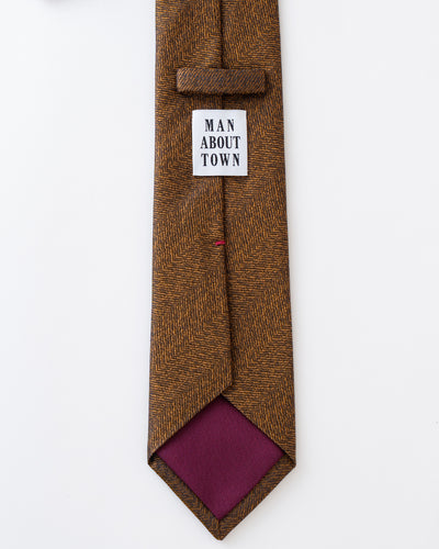 KYOTO SILK HERRINGBONE TIE
