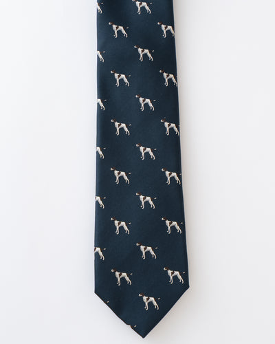 KYOTO SILK HUNTING DOG MOTIF TIE