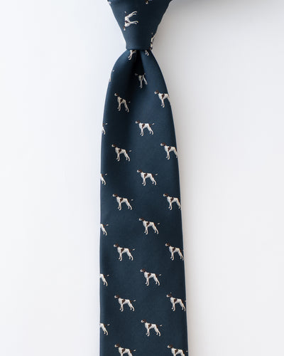 KYOTO SILK HUNTING DOG MOTIF TIE