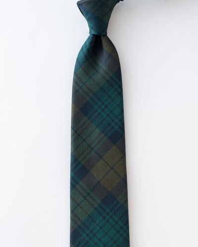 KYOTO SILK BLACK WATCH TIE