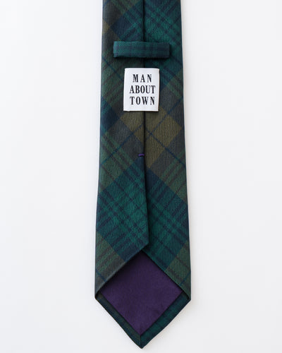 KYOTO SILK BLACK WATCH TIE