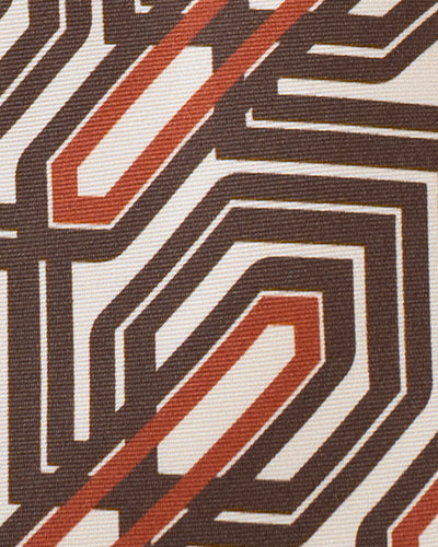 ITALY SILK PRINT GEOMETRIC TIE